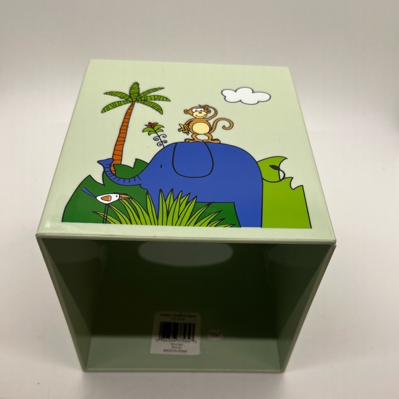 NWT Monkey Kingdom TissueBox Cover/Square Holder/Plastic Tropical Vintage RARE - Picture 7 of 7